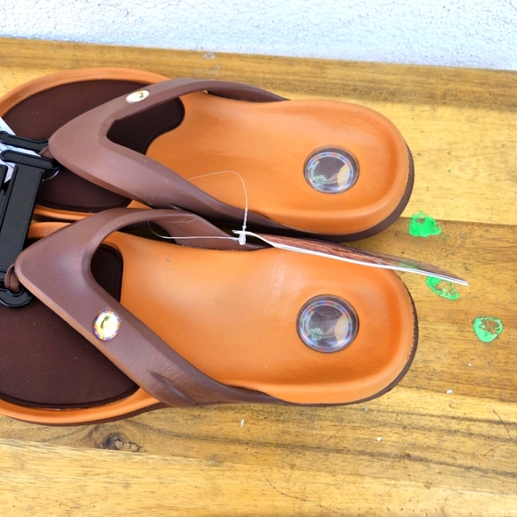 Hawaiian Jellys Ultra Comfort A'a Brown Lava Unisex  Sandals Women's Size 10 - Picture 10 of 16